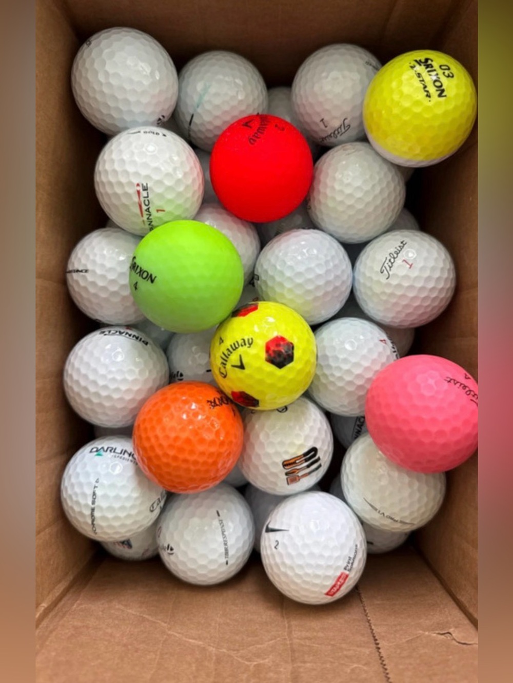 Golf Balls Mixed Lot Titleist Calloway Sporty
Assorted Used 40 Golf Balls Bulk